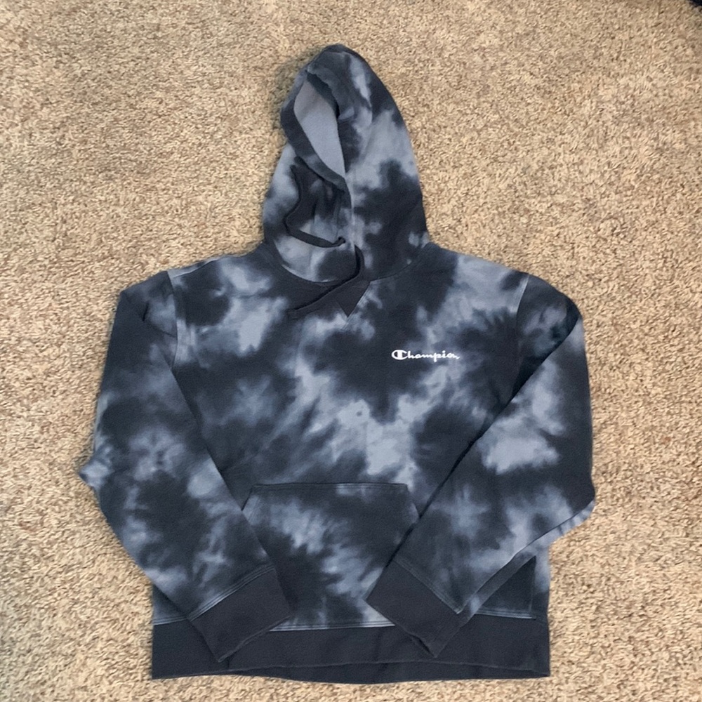 Champion blue tie dye sweater